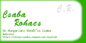 csaba rohacs business card